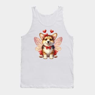 Valentine Fairy Corgi Dog Tank Top